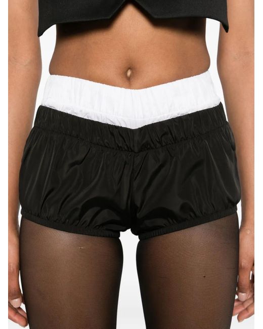 Vestiaire d'un Oiseau Libre パネル ミニショートパンツ Black