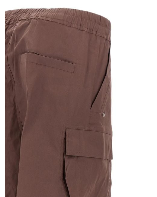 Rick Owens Brown Cargobelas Drawstring Cargo Pants for men