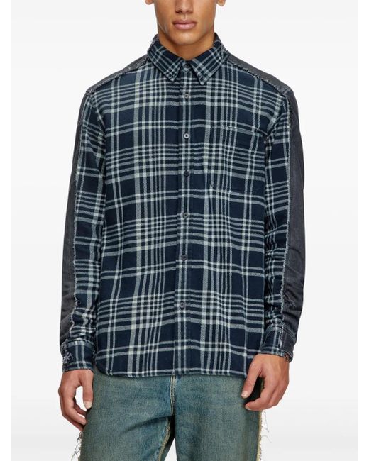 DIESEL Blue X Timberland Checked Shirt
