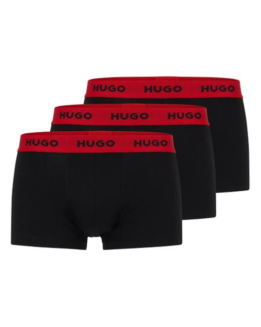 メンズ HUGO ロゴ ボクサーパンツ セット Red