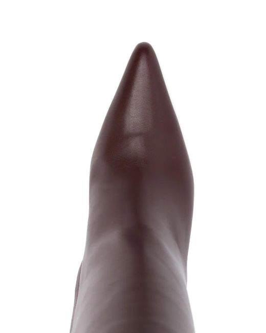 Mugler Brown 70Mm Pointed-Toe Sculpted-Heel Boots