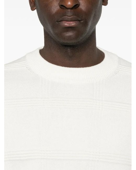 Bompard White Crew-Neck Jumper for men
