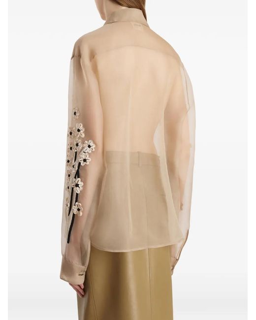 Khaite Natural Floral Argo Shirt