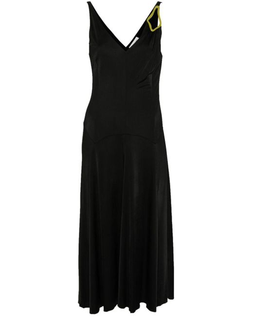 Lanvin Black Eyelet-detailing Dress