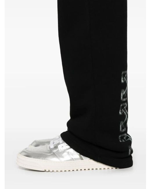 Off-White c/o Virgil Abloh Black Cotton Sweatpants Wide Fit for men