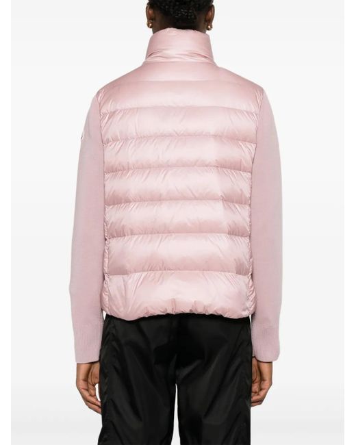 Moncler Pink Padded Cardigan