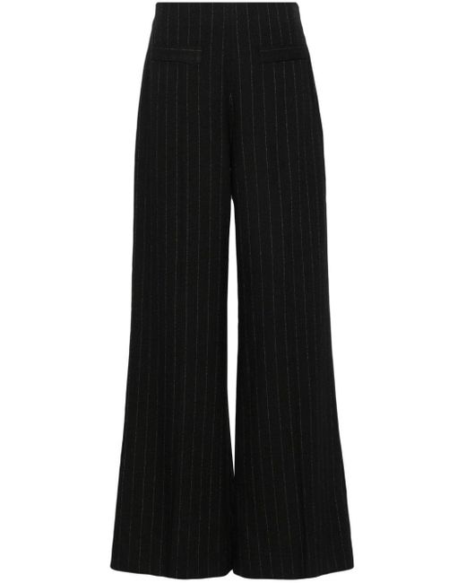 Pantalon ample à fines rayures Sandro en coloris Black