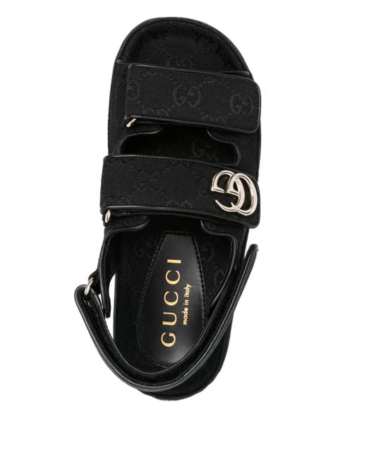 Gucci Black Double G Sandals