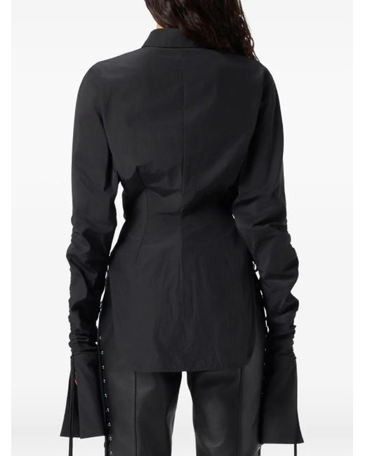 Blumarine Black Cinched Shirt