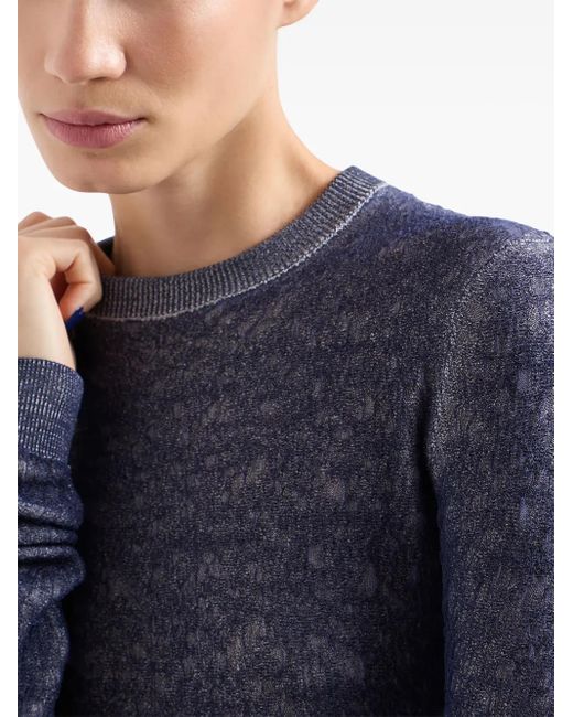 Giorgio Armani エクストラロングスリーブ セーター Blue
