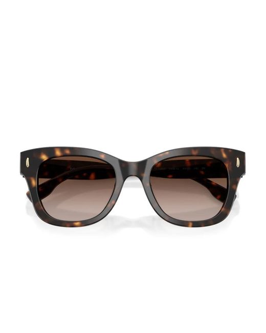 Tory Burch Brown Tortoiseshell Square Sunglasses