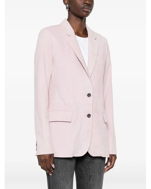 Desa Nineteenseventytwo Pink Suede Blazer