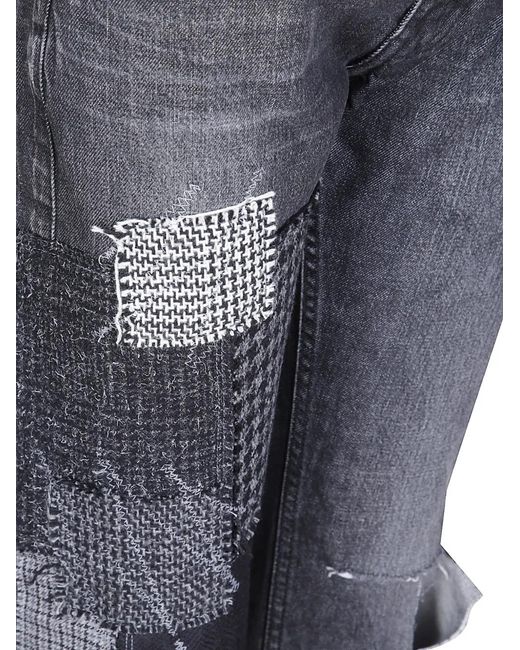 Junya Watanabe Blue Patchwork Distressed Jeans