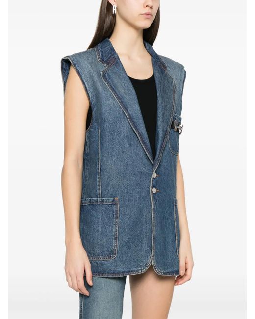 Coperni Blue Denim Sleeveless Jacket