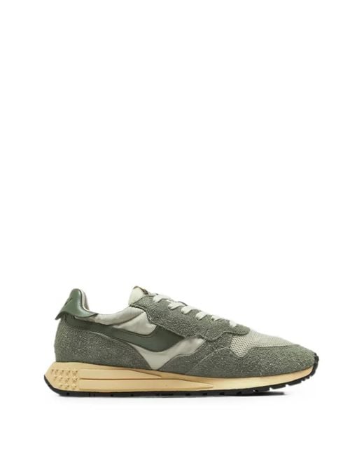 Autry Green Suede-Panelled Mesh Sneakers for men