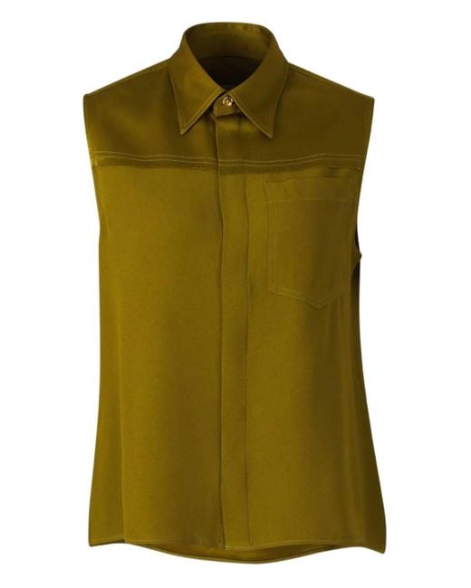 Camicia Smanicata di AMI in Green