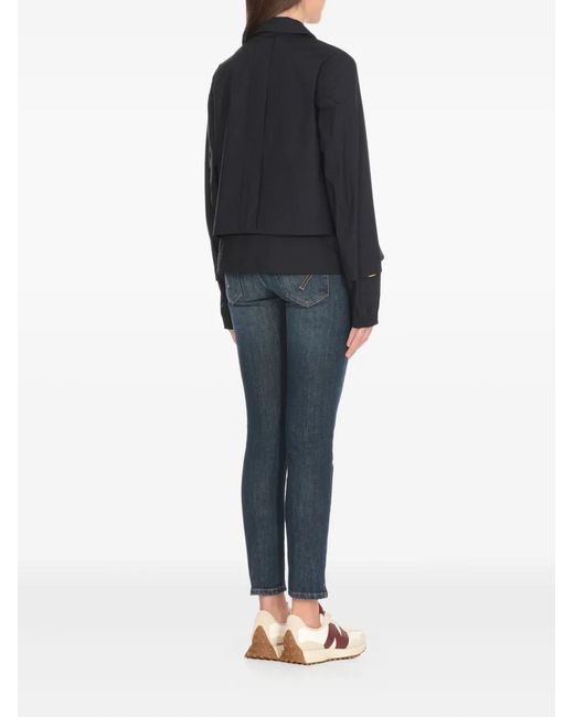 K-Way Blue Isarty Cotton Zip-Front Jacket