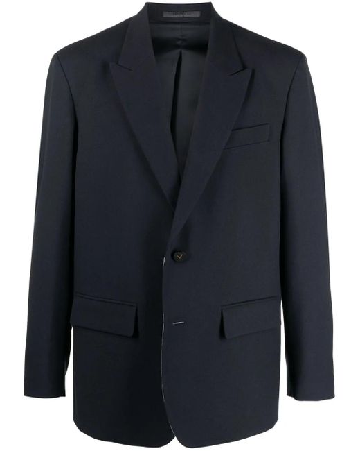 Valentino Garavani Blue Single-Button Single-Breasted Blazer for men