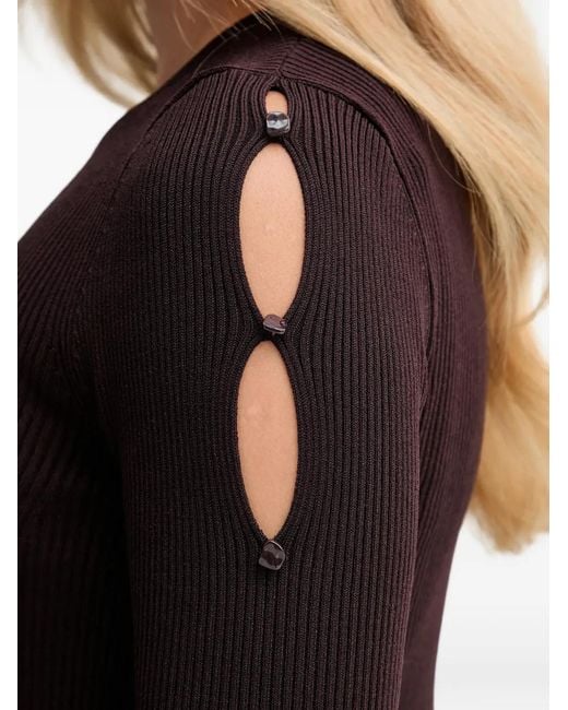 Sessun Black Cut-Out Knitted Top
