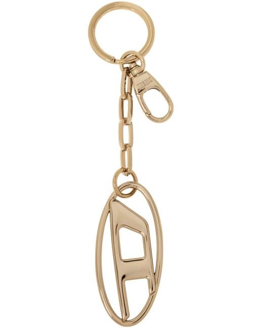 DIESEL Metallic Holy-C Oval-D Polished Keychain