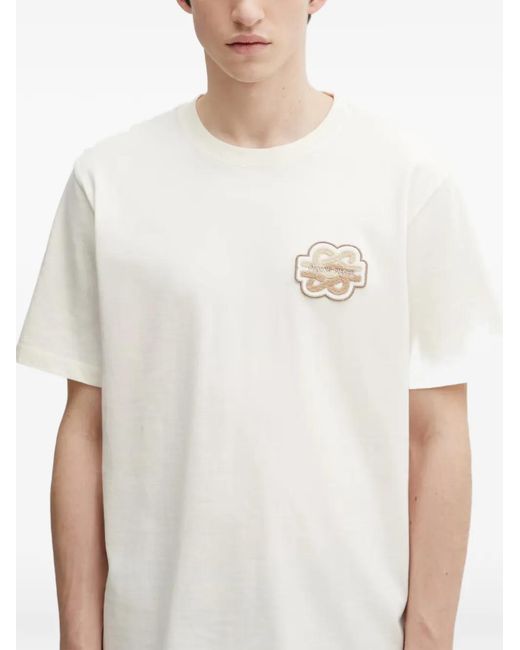 Filling Pieces White Gowtu Logo-Patch T-Shirt for men
