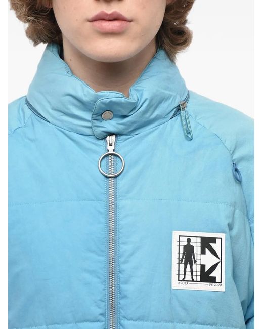Off-White c/o Virgil Abloh Blue El Capitan Quilted Puffer Jacket for men