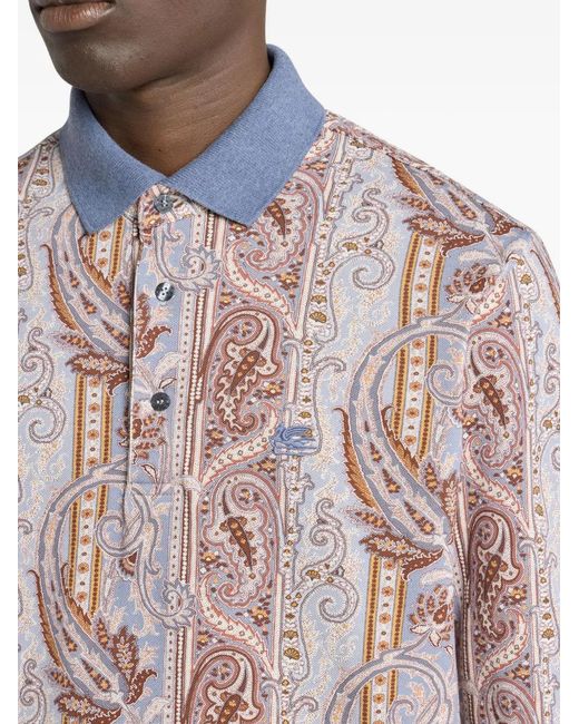 Polo piqué Etro pour homme en coloris Multicolor