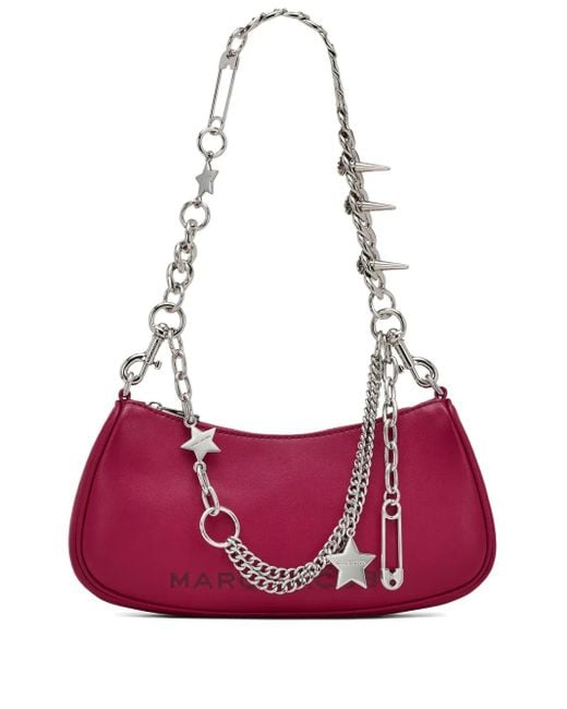 Marc Jacobs Schoudertas Met Ketting En Bedel in het Purple