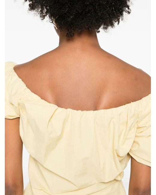 Paris Georgia Rio Mini-Jurk Met Pofmouwen in het Yellow