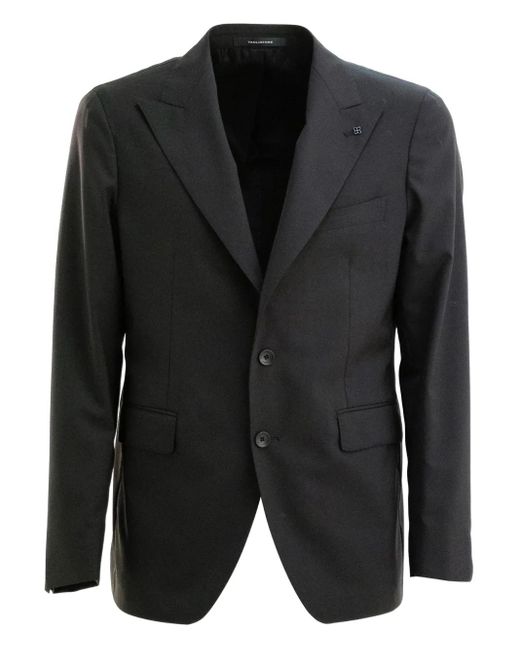 Tagliatore Black Button Single-Breasted Jacket for men