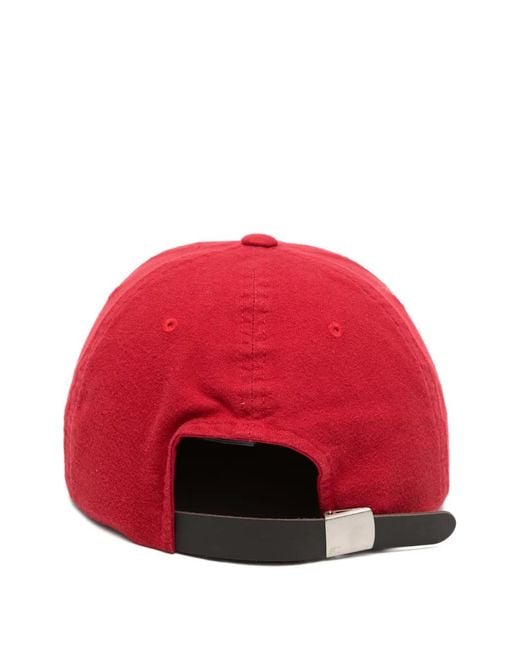 Low Classic Red Cotton Baseball Cap