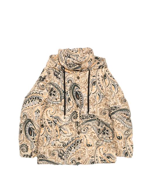 Etro Natural Paisley-Print Hooded Jacket