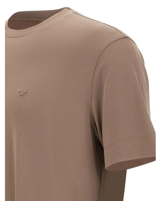 Emporio Armani Brown Logo T-Shirt for men