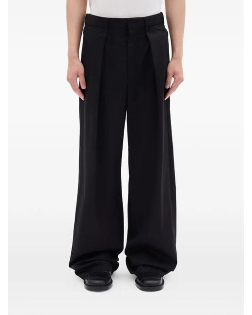 Ann Demeulemeester Black Botel Pleated Trousers for men