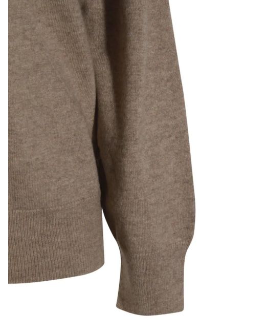 Sudadera con capucha y cremallera de algodón Malo de color Brown