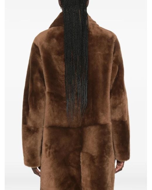 FURLING BY GIANI Brown Emma Shearling Coat