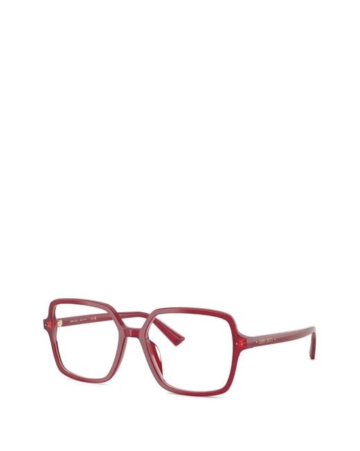 Jimmy Choo Pink Rectangle Jc3046U Glasses