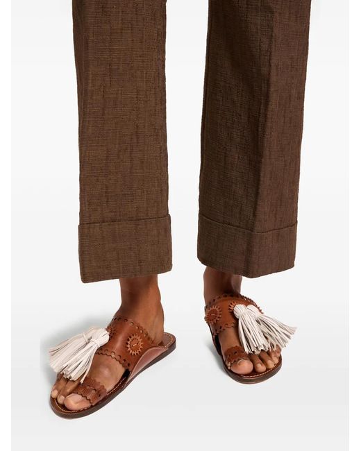 LaDoubleJ Brown Sandy Pantoletten