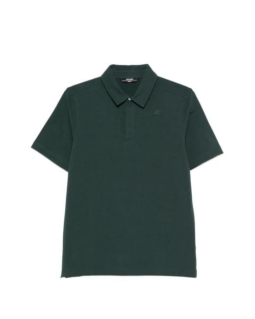 K-Way Green Buttoned Polo Shirt for men