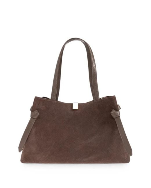 Yuzefi Brown Gyoza Suede Tote Bag