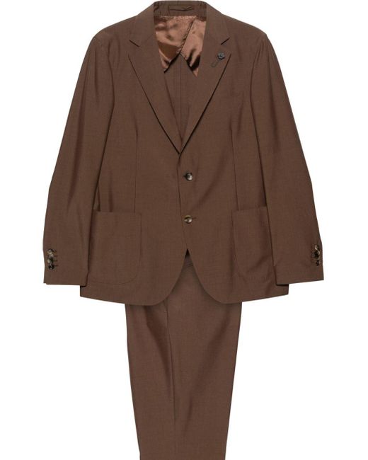 Lardini Brown Single-breasted Suit for men
