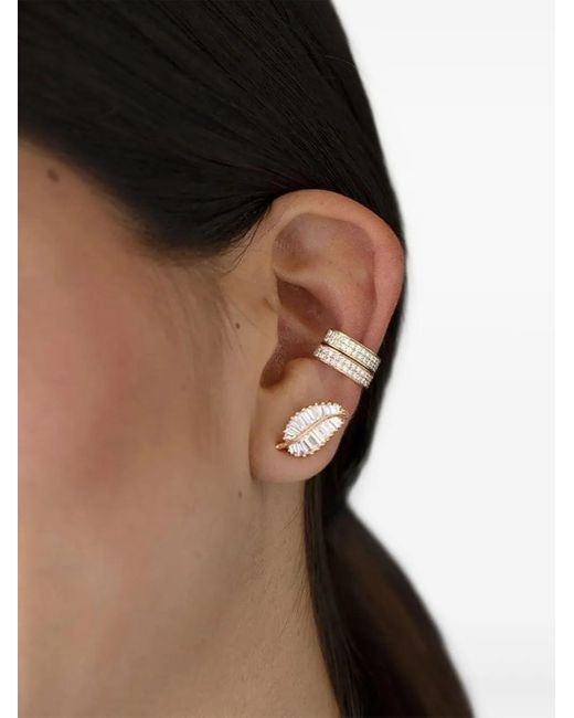 Anita Ko Black 18K Rose Double Row Diamonds Ear Cuff