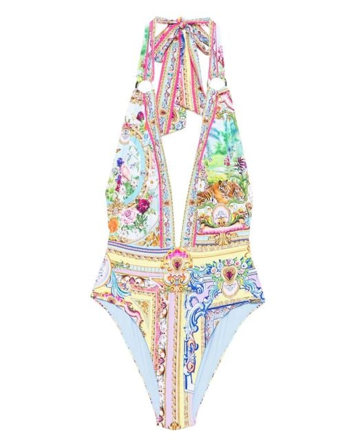 Camilla White Badeanzug Mit Print