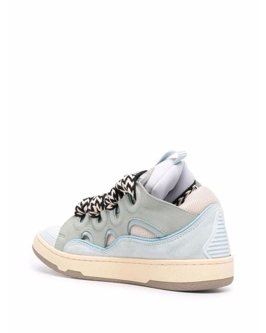 Lanvin Blue Men Curb Sneakers for men