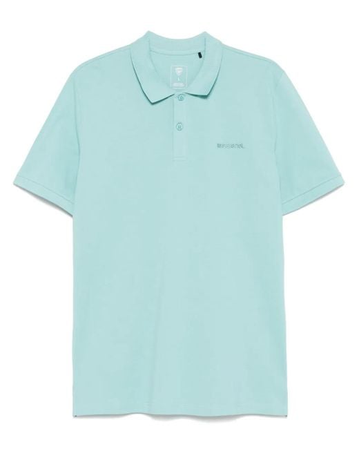 Rossignol Blue Cotton Polo Shirt for men