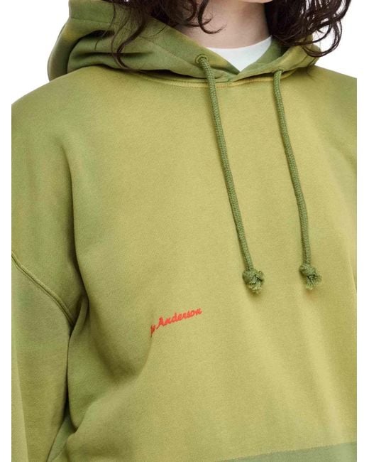 J.W. Anderson Green Logo-Embroidered Hoodie