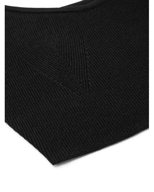 Versace Black Medusa-strap Knitted Crop Top