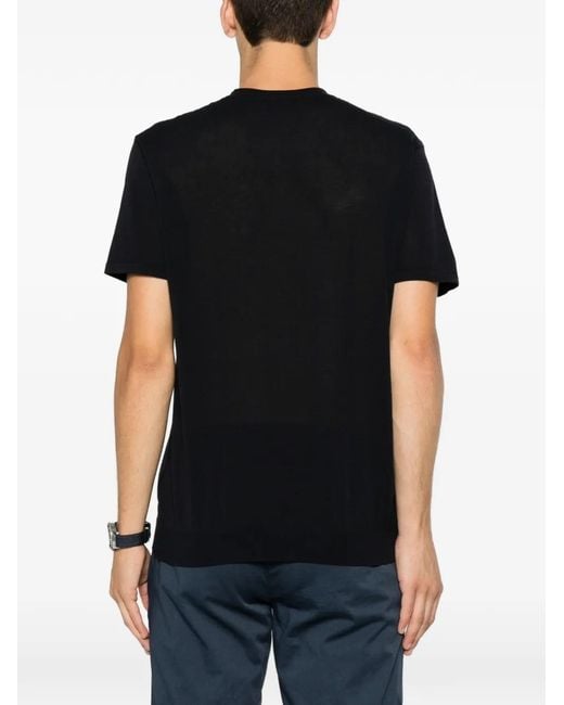 VELA SHOP Black T-Shirt À Poche Poitrine for men