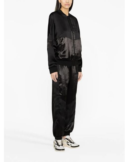 DSquared² Black Shine-Effect Bomber Jacket