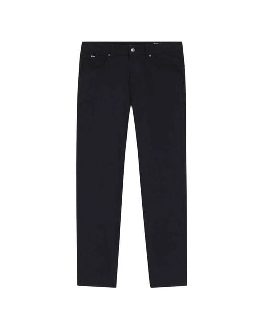 Boss Blue Five-Pocket Trousers for men
